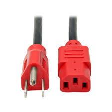 Computer Power Cord 5 15p To C13 4 Ft Red Plugs Tripp Lite