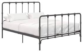Check spelling or type a new query. Farmhouse Bed Frame Metal Construction With Slatted Headboard And Footboard Traditional Bed Frames By Decor Love Houzz