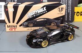 Mini Gt Lbwk Lamborghini Aventador In Ultra Sleek Black Youtube Custom Hot Wheels Honda Civic Type R Lamborghini Aventador