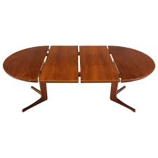 Round Danish Mid Century Modern Teak Dining Table With Two Leaves Mid Century Modern Dining Table Round Round Dining Room Round Dining Table Modern