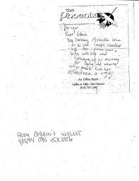 Love herself wrote it, according to charles r. Copy Kurt Cobain S Wallet Note Mocks Marriage Vow To Courtney Love Reuters