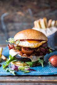 Cheddar Bacon Portobello Mushroom Burger Half Baked Harvest Recipe Portobello Mushroom Burger Mushroom Burger Stuffed Mushrooms