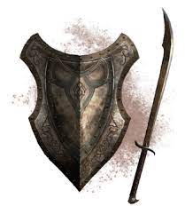 Redguard Shield And Sword Concept Art Png Armor Concept Sword Armour Tattoo