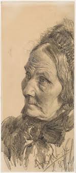 Adolf Von Menzel Bildnis Einer Alteren Dame 1887 Portrait Drawing Portrait Art Portrait Painting