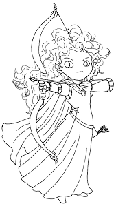 Snow white, mulan, aurora, belle, tiana, rapunzel, ariel, cinderella, jasmine, pocahontas, and merida. Merida Disney Princesses Coloring Pages Novocom Top