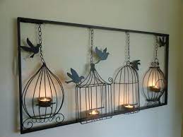 Bird Cage Tea Light Wall Art Metal Wall Hanging Candle Holder Black Ebay Light Wall Art Metal Tree Wall Art Wall Hanging Candle Holders