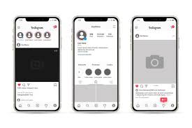 Responsive, colorful, realistic mockup templates for apps and websites. Instagram Profile Interface Template With Mobile Phone Instagram Application Vector Business Card Instagram