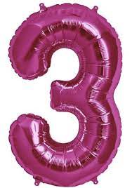 34 3 Pink Foil Number Balloon Number Balloons Foil Number Balloons Foil Balloons