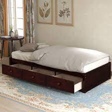 The amaya bed frame is a japanese themed platform bed with a wonderful match of minimalist design with utility. Amazon Com Twin Platform Daybed With Storage Drawers Solid Wood Japanese Style Low Platform Bed Frame Tatami Bed For Small Room No Box Spring Needed Cherry Kitchen Dining