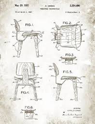 Patent Drawing For Lcw Chair 1951 Eames Charles Eames Charles Ray Eames Eames
