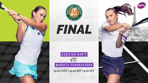 She was finally able to break through at wta level and claim her first career title in. Wta On Twitter Ashbar96 Vs Marketa Vondrousova The Rolandgarros Final Countdown Https T Co Swkhwwy8em