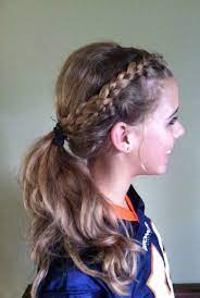 Pin By Emma Greninger On Softball Baseball Game Day Hair Second Day Hairstyles Volleyball Hairstyles