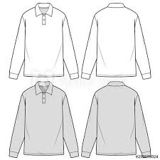 Black And White Polo Shirt Clip Art Long Sleeve Polo Shirts Fashion Flat Sketch Template Buy This Stock Vector And Explore Similar Vectors At Long Sleeve Polo Shirt Long Sleeve Polo Shirt Style