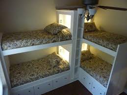 Berg space saver twin over twin platform bunk bed with desk and storage. Built In Corner Bunks This 4 Bed Custom Build Has Many Features That Lend It A Touch Of Corner Bunk Beds Kids Bunk Beds Bunk Beds Built In