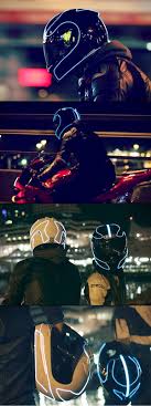 Helmet Lights How To Light Up Your Helmet Like Tron Motorcycle Helmet Design Helmet Light Motorcycle Helmets
