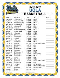 View key important dates and deadlines below for current and future quarters, including when to apply for admission and class schedule availability. Printable 2018 2019 Ucla Bruins Basketball Schedule