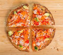 You can pick your toppings, he says. Deep Fried Japanese Pizza Sushi On Wooden Background Stock Photo Picture And Royalty Free Image Image 85680504
