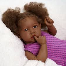20 Inch 50cm Finished Open Eyes Reborn Dolls, Realistic Dolls With Black  Skin Reborn Baby Doll