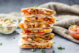 Top a tortilla with cheese (and whatever else you've got), then fold it in half and cook until the tortilla is crispy and. Chicken Fajita Quesadilla Recipe Valentina S Corner