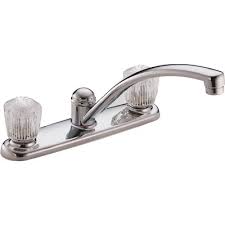What is the difference between delta faucets bought at home depot and plumber supply warehouses for plumbers? Delta Part 2102lf Delta Classic 2 Handle Standard Kitchen Faucet In Chrome Two Handle Kitchen Faucets Home Depot Pro