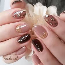 秋 冬 レオパード ミディアム ブラウン nanaho nail 大阪府八尾市 のネイルデザイン no 3970720 ネイルブック キュート ネイル ネイルデザイン ネイル