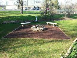 I made it from found stones so it cost zero dollars! Fire Pit With Gravel And Pavers Around Our Backyard I Like The Idea Of A Square Area Around Pit Fire Pit Materials Outdoor Fire Pit Outdoor Fire
