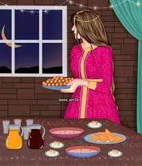 image may contain one or more people islamic girl cute girl drawing dress design sketches