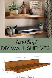 Wall shelf out of pallets. Diy Wall Shelves Handmade Weekly