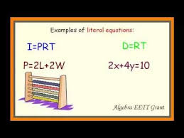 Solve Linear Formulas And Literal Equations For A Specified Variable Literal Equations Learning Math Algebra Resources