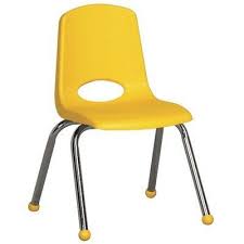 14 Plastic Classroom Stackable Chair Seat Color Yellow Foot Type Ball Glide Leg Color Chrome By Ecr4kids 30 95 Elr 019 Stackable Chairs Ecr4kids Chair