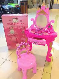 Mirror Hello Kitty Mini Children S Vanity Makeup Table Toy Set Babies Kids Toys Walkers On Carousell