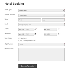 Use it in every day follow up. Hotel Booking Form Sample Abcsubmit