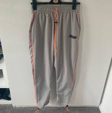 Tie dye joggers tracksuit bottoms free postage. Boohooman Tracksuit Bottoms Grey With Orange Piping Depop