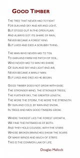 Good Timber Poem By Douglas Malloch Climbing Up The Polka Dot Tree Gratitude Poems Poems Best Poems