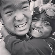 Mom and son being awkward together