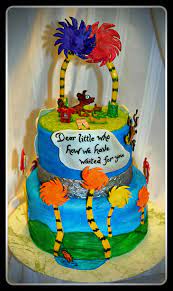 The Lorax Dr Seuss Baby Shower Cake By I Ll Cake That Seuss Cakes Seuss Baby Shower Suess Baby Shower