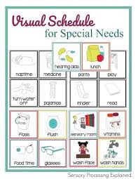Daily routine behavior charts are effective at teaching kids organizational skills. Printable Visual Schedule For Special Needs The Chaos And The Clutter