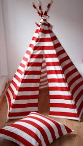 Black And White Striped Teepee Brown Paper Packages Red Stripe Tee Pee Teepee Crafts Striped Teepee