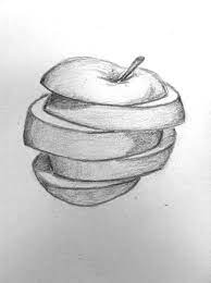 Could Possibly Do Something With This Fruit Art Drawings Apple Sketch Surrealism Drawing