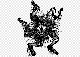 Demonio superior, duque de los infiernos, hermoso caballero que lleva lanza de estandarte o cetro, y cabalga sobre un monstruo alado. Demonio Pseudomonarchia Daemonum Buer Ars Goetia Infierno Demonio Monocromo Personaje De Ficcion Png Pngegg