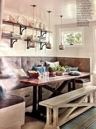 Possible Nook I Love The Bench For Extra Seating It Could Just Slide Under The Table When Not Booth Seating In Kitchen Dining Room Bench Seating Dining Booth