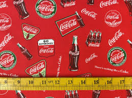 Check spelling or type a new query. Coca Cola Coke Products Soda Pop Beverage Quilt Cotton Quilting Fabric Ft29