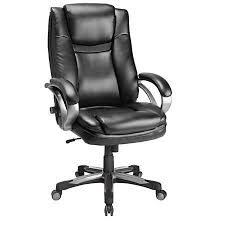 Realspace Btec 600 Big Tall High Back Chair Black By Office Depot Officemax Bonded Leather Chair Most Comfortable Office Chair Leather Office Chair
