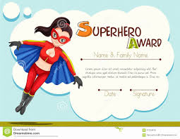 Free Printable Superhero Certificates Elegant Certificate Design With Superhero Background Stock Superhero Background Certificate Design Teacher Cards