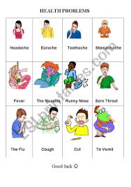 Check spelling or type a new query. Health Problems Illness Sickness Esl Worksheet By Snowflake20
