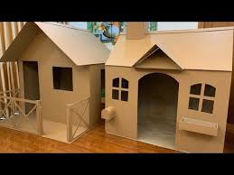 diy how to make a beautiful cardboard house cardboard playhouse for kids papa baby mv cardboard house cardboard houses for kids cardboard box houses
