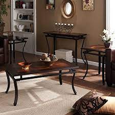 This upton home trunk cocktail coffee table features a deep cherry, source: Upton Home Cornell Living Room Table Collection Set Of 4 Buy Online In Dominica At Dominica Desertcart Com Productid 33548058
