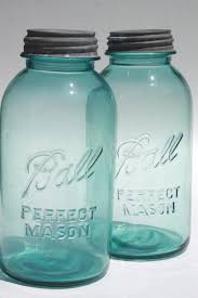Maybe you would like to learn more about one of these? Vintage Aqua Blue Glass Ball Perfect Mason Jars Big Two Quart Size Canning Jar Mason Jars Ball Canning Jars Vintage Mason Jars