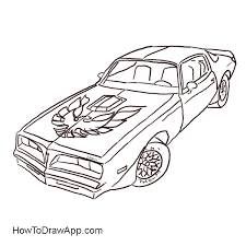 1977 trans am made by pontiac, as seen from the front #24516 by david rey. How To Draw A Pontiac Firebird Trans Am In Easy Steps