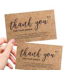 A hand written thank you card is a meaningful way to express your gratitude for occasions big and small. 30pcs Natural Kraft Paper Thank You Cards For Small Business Appreciation Enterprise Thank You For Your Order Card Greeting Card Business Cards Aliexpress